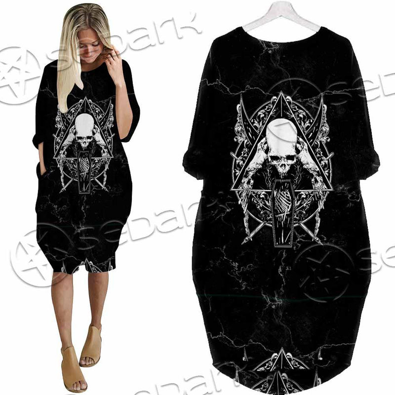 Kneel Before No God SED-0919 Batwing Pocket Dress