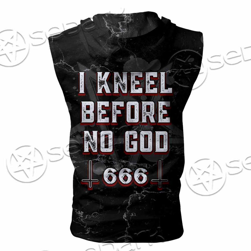 Kneel Before No God SED-0919 Zip Sleeveless Hoodie