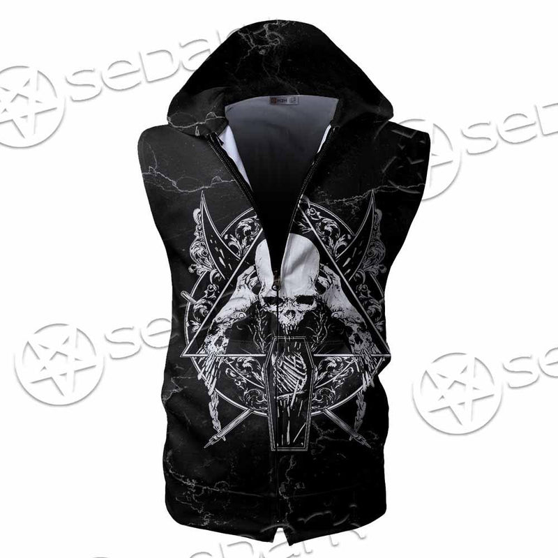 Kneel Before No God SED-0919 Zip Sleeveless Hoodie