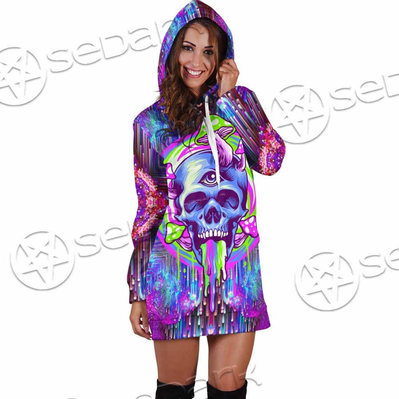 Psychedelic Trippy Mushrooms SED-0920 Hoodie Dress