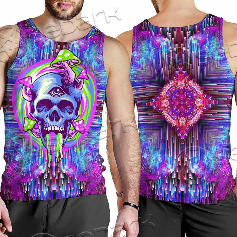 Psychedelic Trippy Mushrooms SED-0920 Men Tank-tops