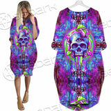 Psychedelic Trippy Mushrooms SED-0920 Batwing Pocket Dress