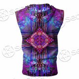 Psychedelic Trippy Mushrooms SED-0920 Zip Sleeveless Hoodie