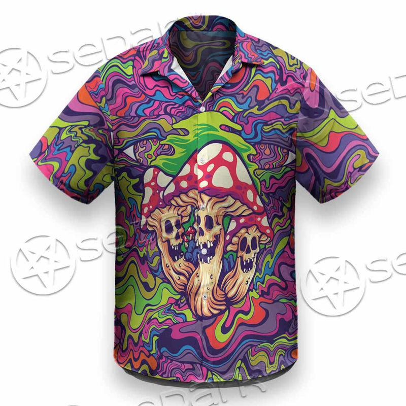 Psychedelic Mushrooms Skull SED-0921 Shirt Allover