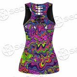 Psychedelic Mushrooms Skull SED-0921 Women Tank Top