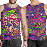Psychedelic Mushrooms Skull SED-0921 Men Tank-tops