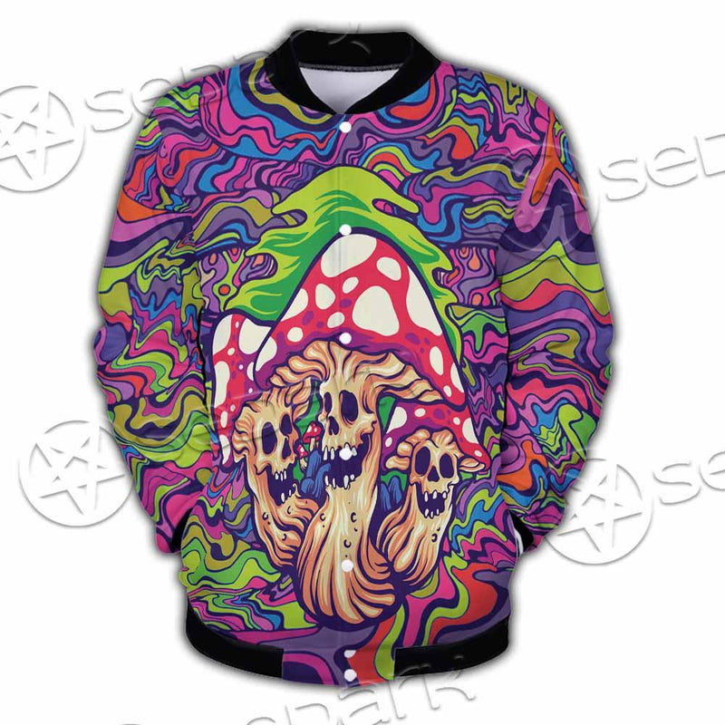 Psychedelic Mushrooms Skull SED-0921 Button Jacket