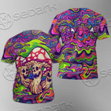 Psychedelic Mushrooms Skull SED-0921 Unisex T-shirt