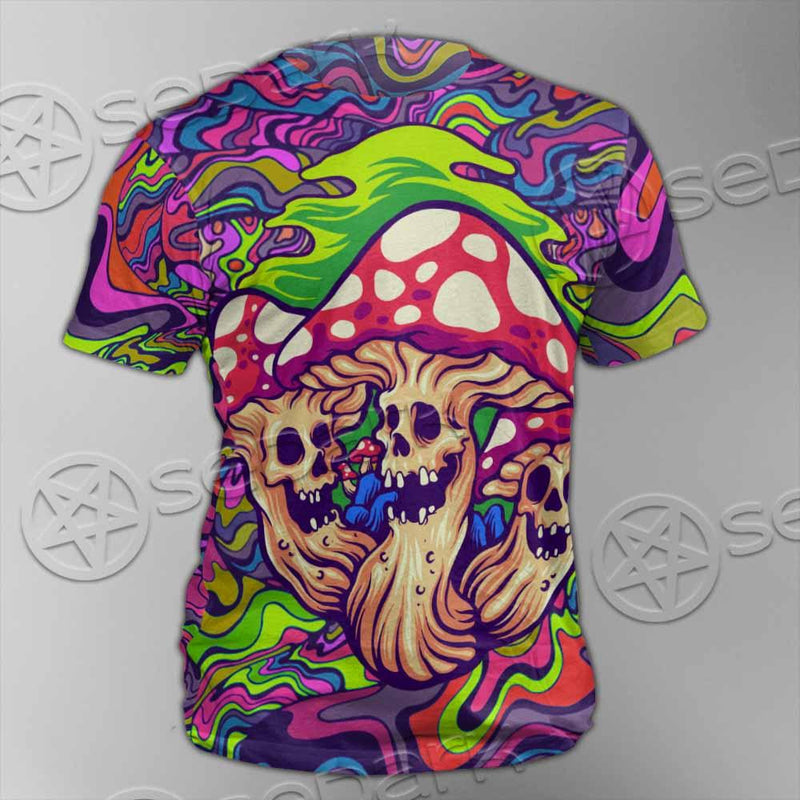 Psychedelic Mushrooms Skull SED-0921 Unisex T-shirt