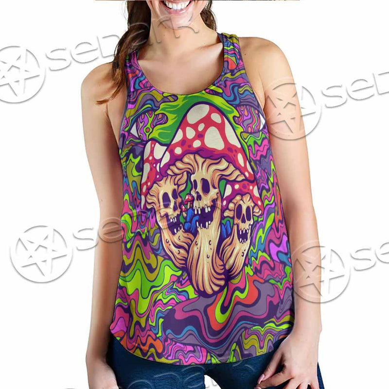 Psychedelic Mushrooms Skull SED-0921 Women Tank Top
