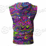 Psychedelic Mushrooms Skull SED-0921 Zip Sleeveless Hoodie