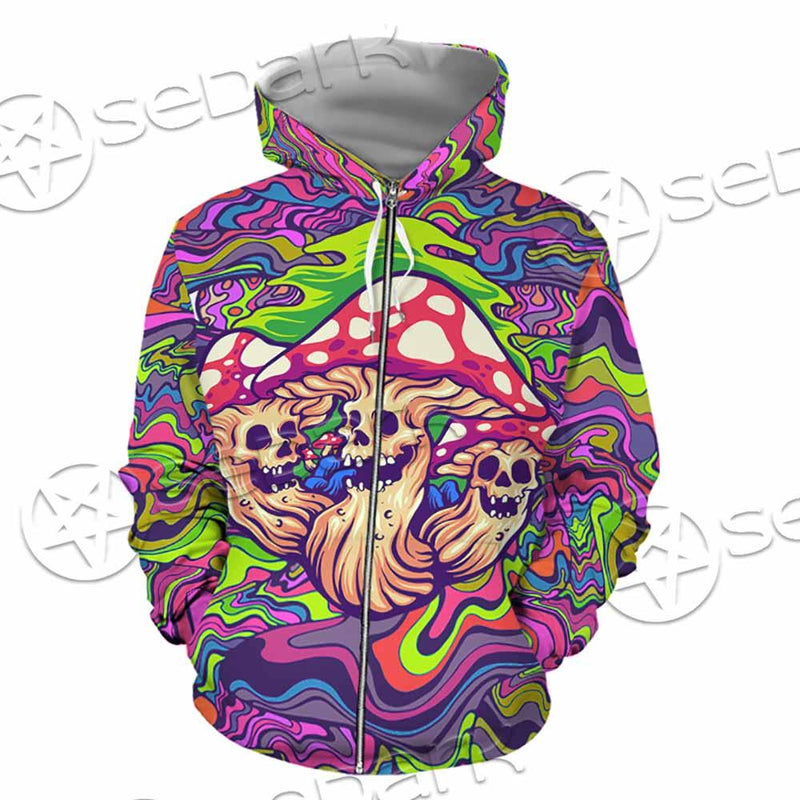 Psychedelic Mushrooms Skull SED-0921 Hoodie & Zip Hoodie