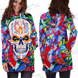 Psychedelic Horror Skull SED-0922 Hoodie Dress