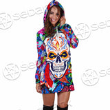 Psychedelic Horror Skull SED-0922 Hoodie Dress