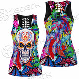 Psychedelic Horror Skull SED-0922 Women Tank Top