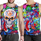 Psychedelic Horror Skull SED-0922 Men Tank-tops