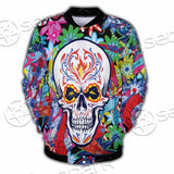 Psychedelic Horror Skull SED-0922 Button Jacket