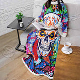 Psychedelic Horror Skull SED-0922 Sleeved Blanket