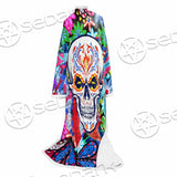 Psychedelic Horror Skull SED-0922 Sleeved Blanket