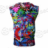 Psychedelic Horror Skull SED-0922 Zip Sleeveless Hoodie