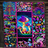 Psychedelic Magic Mushrooms SED-0925 Quilt