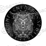 Viking Wolf Bohemian SED-0926 Round Carpet