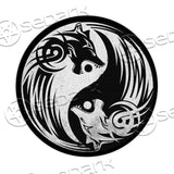 Viking Fenrir Wolf SED-0928 Round Carpet