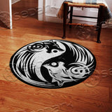 Viking Fenrir Wolf SED-0928 Round Carpet