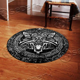 Viking Wolf Pattern SED-0929 Round Carpet