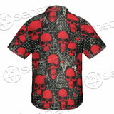 Satanic Red Skull Symbols Pattern SED-0930 Shirt Allover