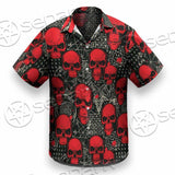 Satanic Red Skull Symbols Pattern SED-0930 Shirt Allover