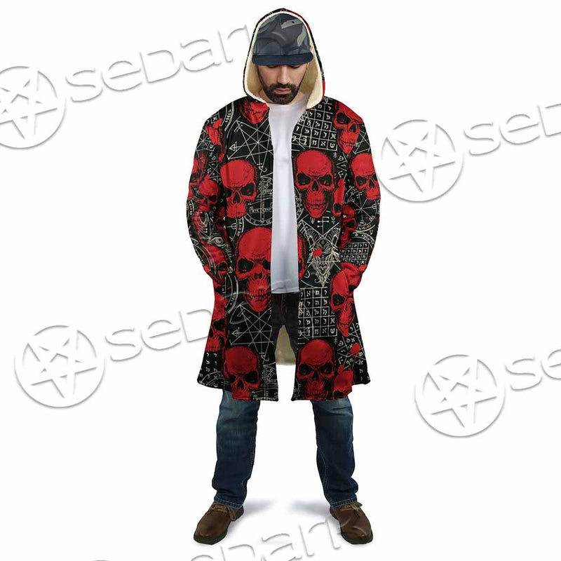 Satanic Red Skull Symbols Pattern SED-0930 Cloak