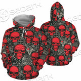 Satanic Red Skull Symbols Pattern SED-0930 Hoodie & Zip Hoodie