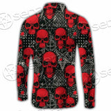 Satanic Red Skull Symbols Pattern SED-0930 Shirt Allover