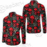 Satanic Red Skull Symbols Pattern SED-0930 Shirt Allover