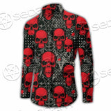Satanic Red Skull Symbols Pattern SED-0930 Shirt Allover
