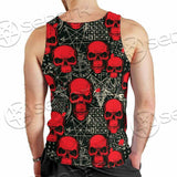 Satanic Red Skull Symbols Pattern SED-0930 Men Tank-tops