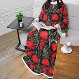 Satanic Red Skull Symbols Pattern SED-0930 Sleeved Blanket