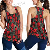 Satanic Red Skull Symbols Pattern SED-0930 Women Tank Top
