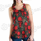 Satanic Red Skull Symbols Pattern SED-0930 Women Tank Top