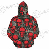 Satanic Red Skull Symbols Pattern SED-0930 Hoodie & Zip Hoodie
