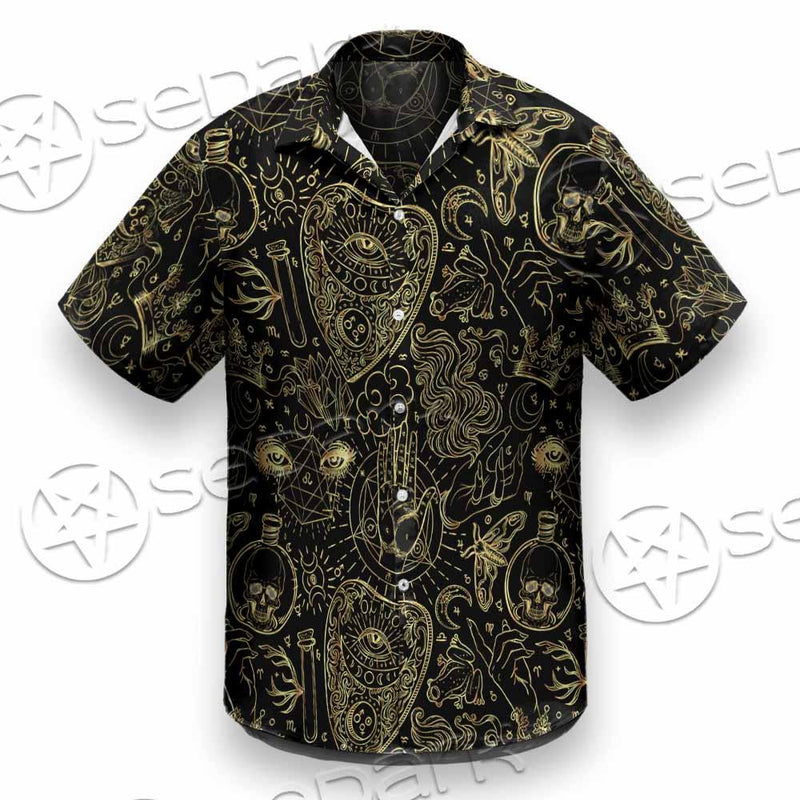 Satanic Occult Pattern SED-0931 Shirt Allover