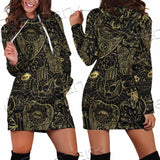 Satanic Occult Pattern SED-0931 Hoodie Dress