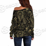 Satanic Occult Pattern SED-0931 Off Shoulder Sweaters