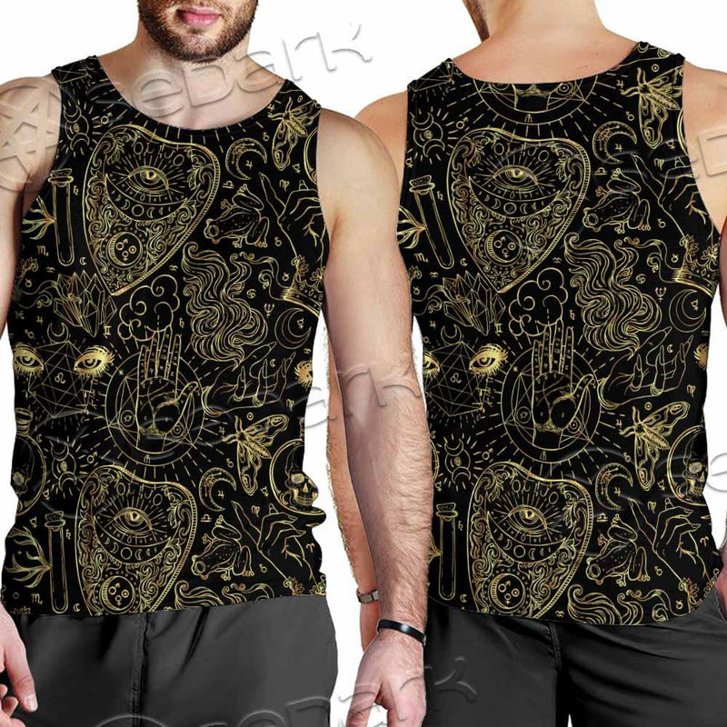 Satanic Occult Pattern SED-0931 Men Tank-tops
