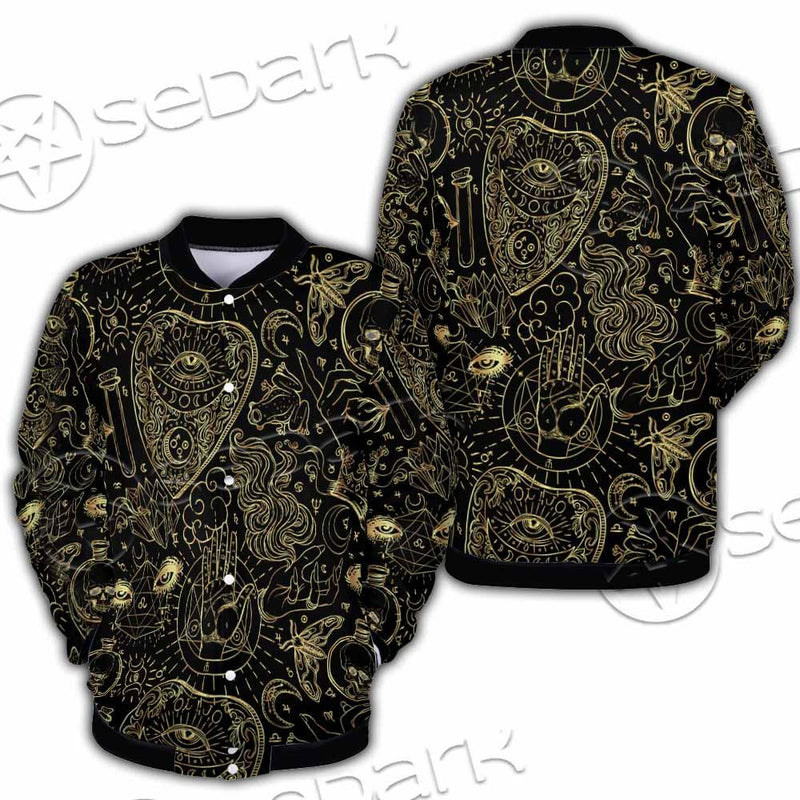 Satanic Occult Pattern SED-0931 Button Jacket