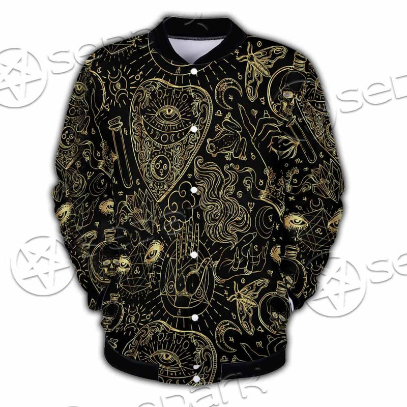 Satanic Occult Pattern SED-0931 Button Jacket