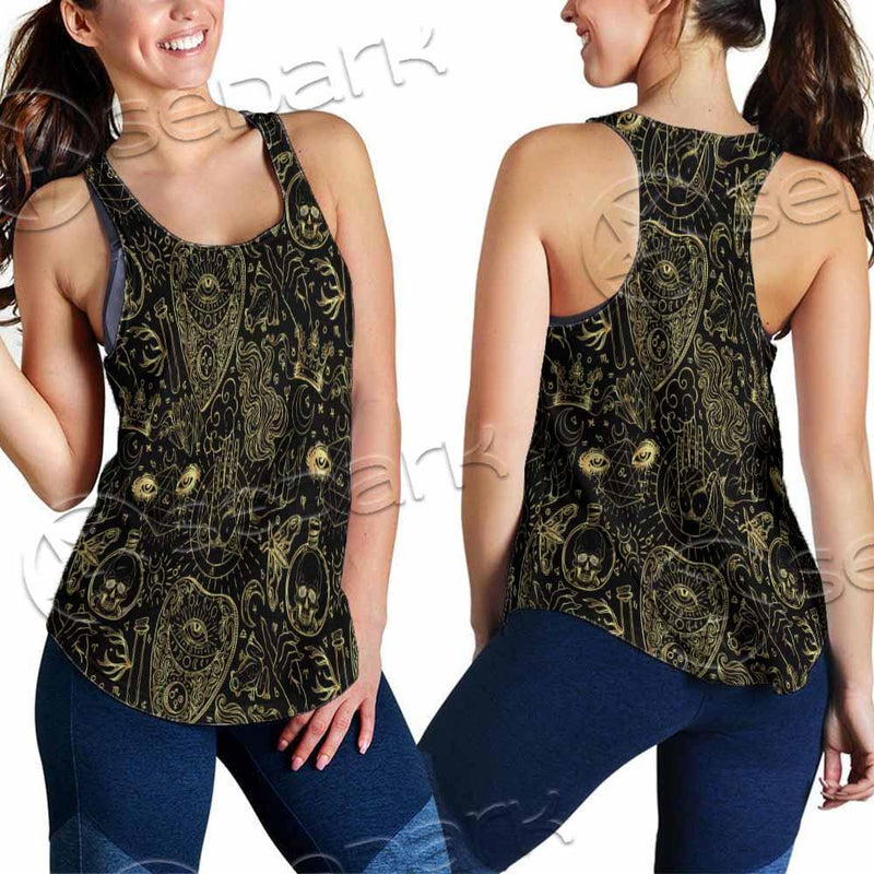 Satanic Occult Pattern SED-0931 Women Tank Top
