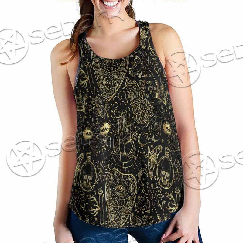 Satanic Occult Pattern SED-0931 Women Tank Top