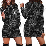 Satan Pattern Alchemy SED-0932 Hoodie Dress